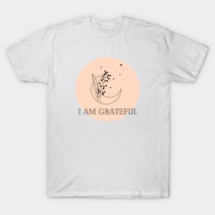 Affirmation Collection - I Am Grateful (Orange) T-Shirt